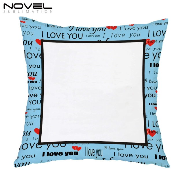 Sublimation Blank Alphabet-print Grid Short Plush Pillowcase With Letters