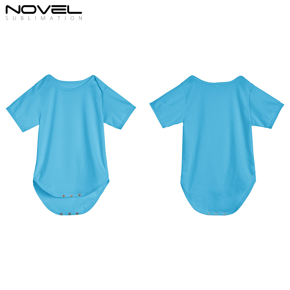 Sublimation Blank Polyester Color Baby Bodysuit Short Sleeve Onesies