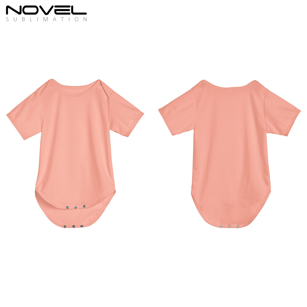 Sublimation Blank Polyester Color Baby Bodysuit Short Sleeve Onesies