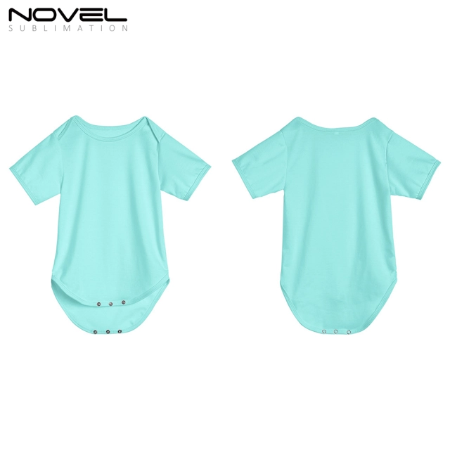 Sublimation Blank Polyester Color Baby Bodysuit Short Sleeve Onesies