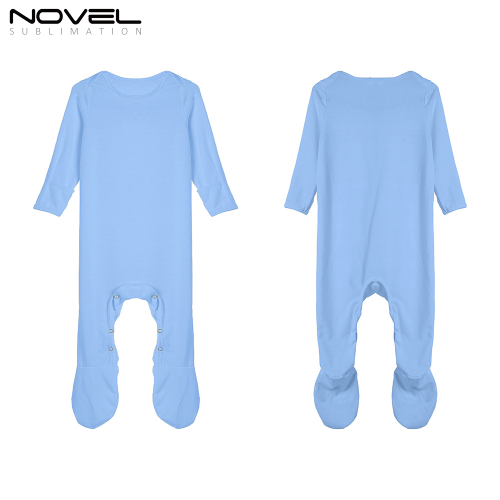 Sublimation Customized Blank Polyester Color Baby Bodysuit Long Sleeve Shirt