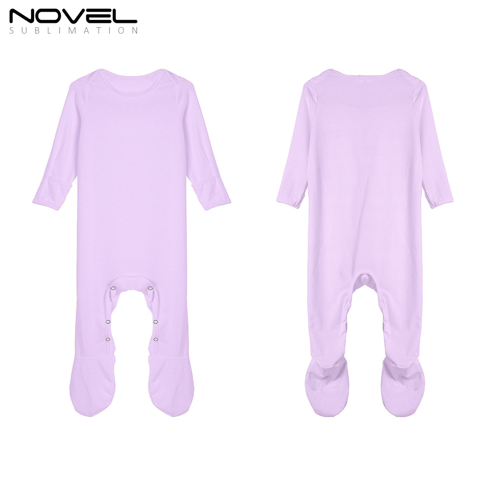 Sublimation Customized Blank Polyester Color Baby Bodysuit Long Sleeve Shirt