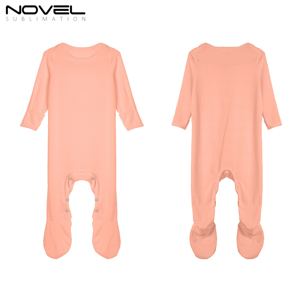Sublimation Customized Blank Polyester Color Baby Bodysuit Long Sleeve Shirt