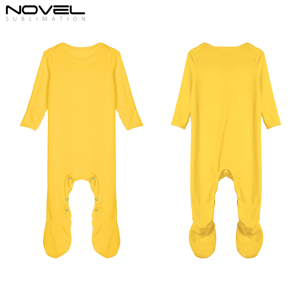 Sublimation Customized Blank Polyester Color Baby Bodysuit Long Sleeve Shirt