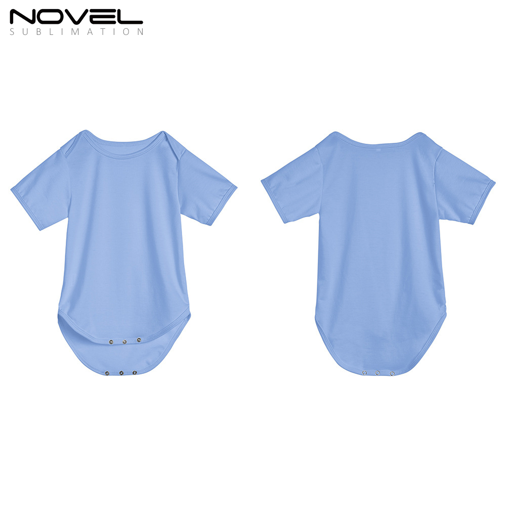 Sublimation Blank Polyester Color Baby Bodysuit Short Sleeve Onesies