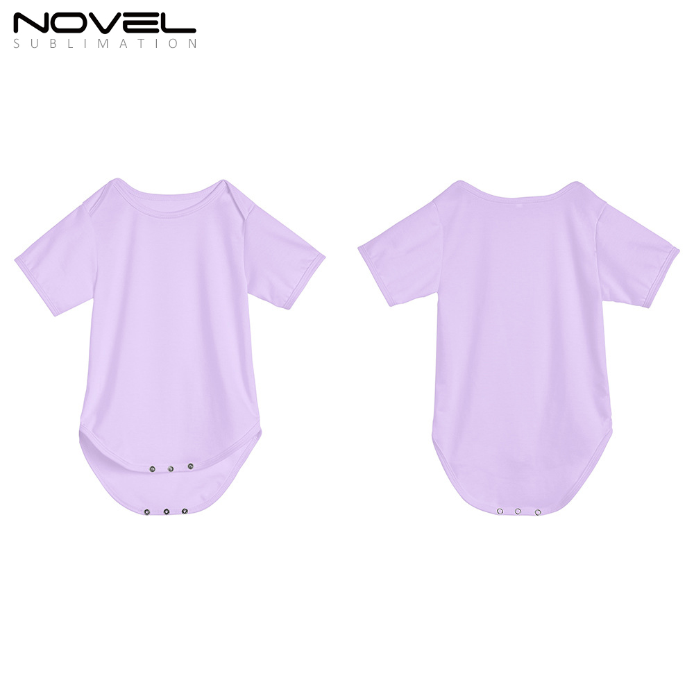 Sublimation Blank Polyester Color Baby Bodysuit Short Sleeve Onesies