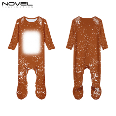 Sublimation Customized Polyester Tie-dyed Long Sleeve Baby Bobysuit Jumpsuit