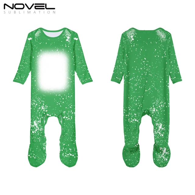 Sublimation Customized Polyester Tie-dyed Long Sleeve Baby Bobysuit Jumpsuit