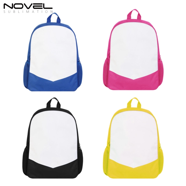 Sublimation Customized Backpack School Bag For Boys and Girls Blank Inverted Triangle Area For DIY Printing