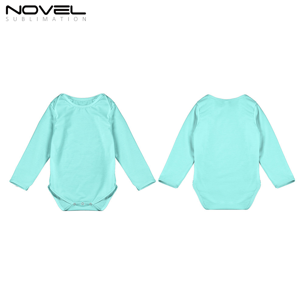 Sublimation Customized Polyester Color Baby Bodysuit For Boys And Girls Long Sleeve Shirt Onesies