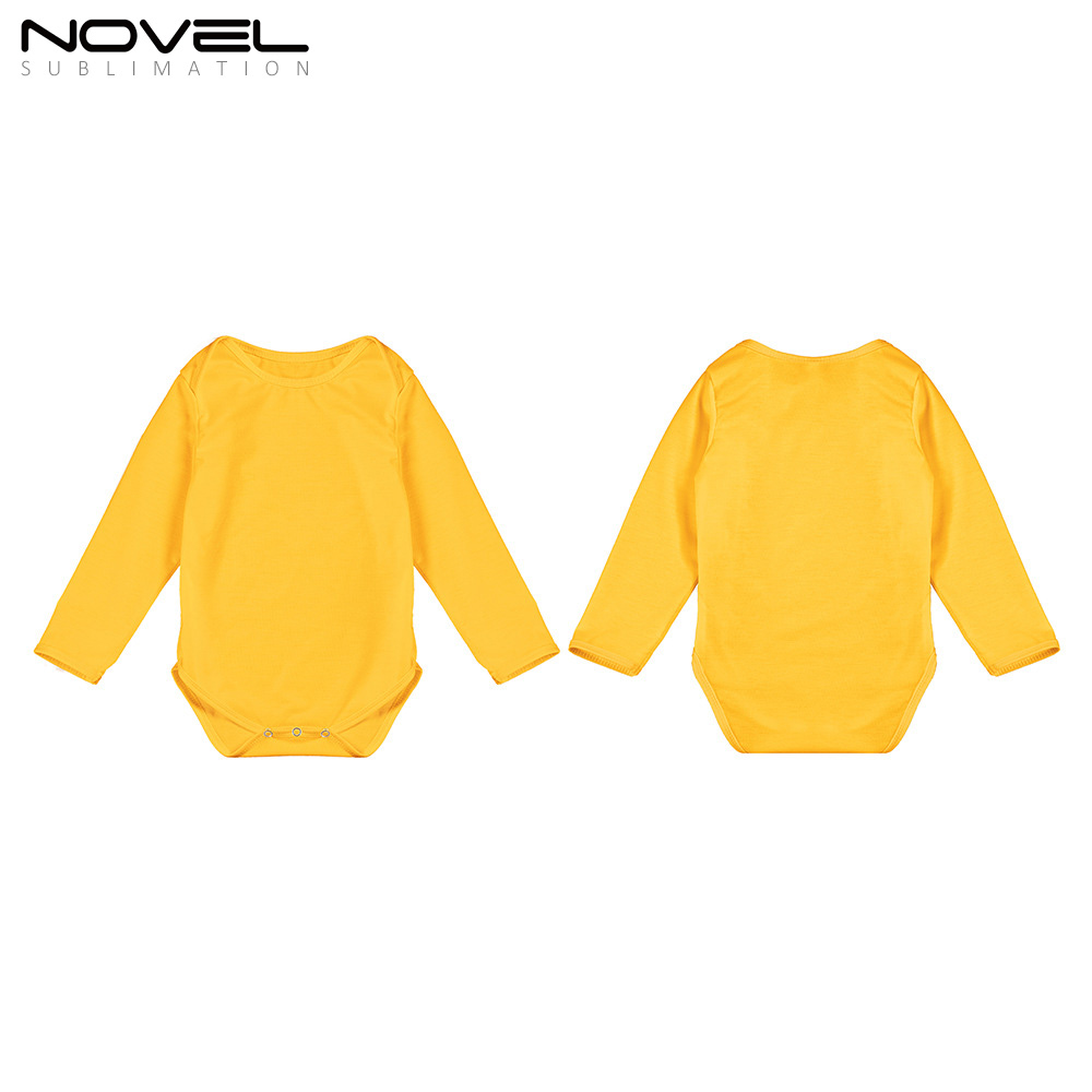 Sublimation Customized Polyester Color Baby Bodysuit For Boys And Girls Long Sleeve Shirt Onesies