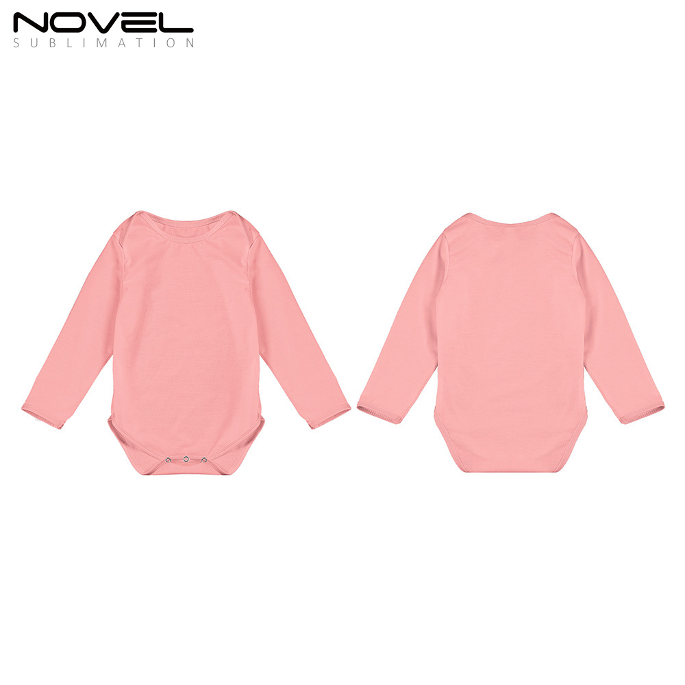 Sublimation Customized Polyester Color Baby Bodysuit For Boys And Girls Long Sleeve Shirt Onesies