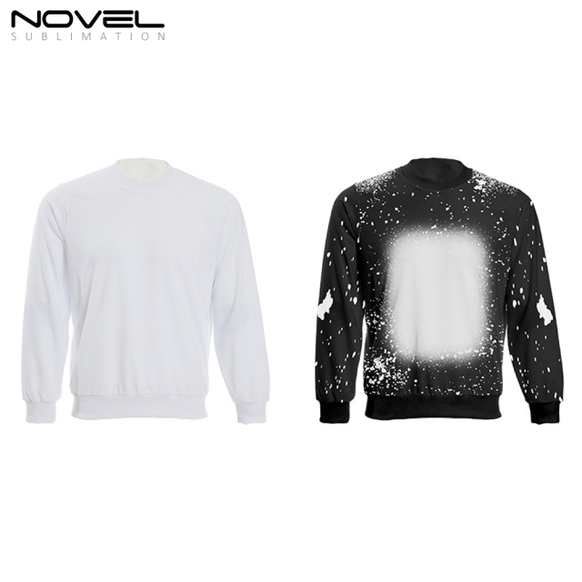 Blank Polyester Sweatshirt For Sublimation Printing Long Sleeve Jumper