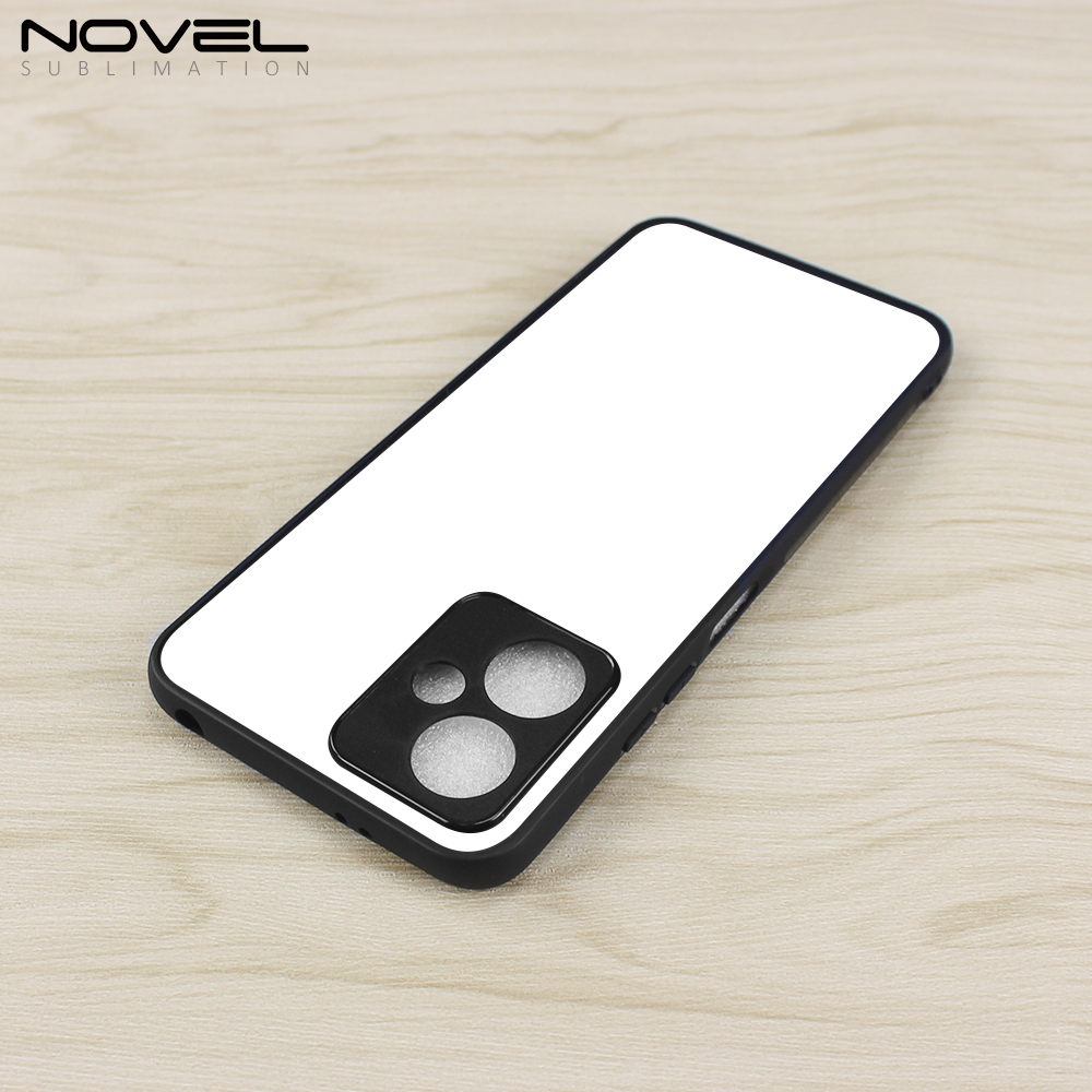 Smooth Sides!!! Sublimation Blank 2D TPU Phone Case Cover With Metal Insert For Redmi Note 12 5G,Note 12 Series