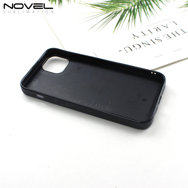 Big Hole For iPhone 14 Plus Custom Logo 2D TPU Phone Case Cover With Metal Insert For Sublimation Printing