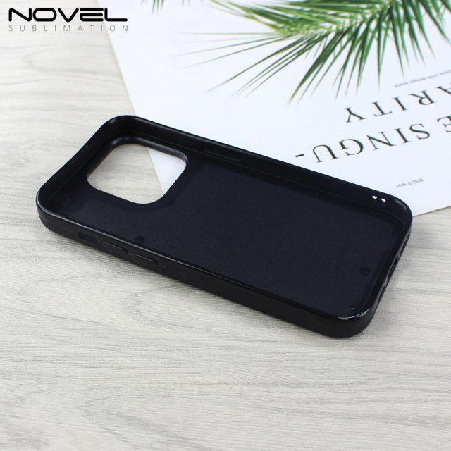 Big Hole For iPhone 14 Pro Sublimation Custom 2D TPU Phone Case Cover With Metal Insert