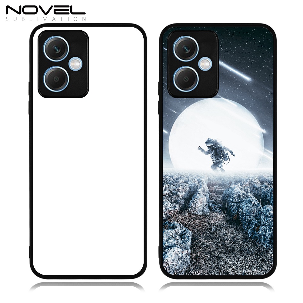 Smooth Sides!!! Sublimation Blank 2D TPU Phone Case Cover With Metal Insert For Redmi Note 12 5G,Note 12 Series