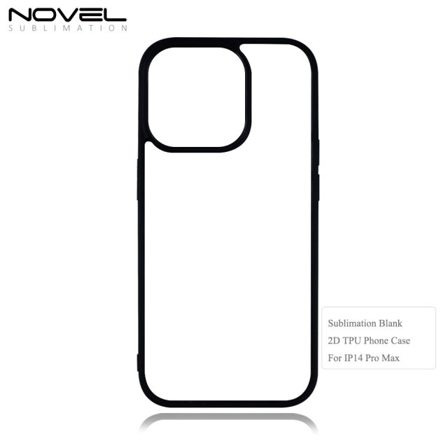 Big Hole For iPhone 14 Series Sublimation 2D TPU Phone Case With Metal Insert