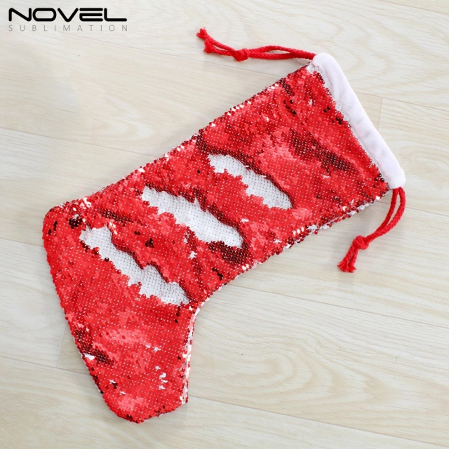 Color Sequin Sublimation Sequins Christmas Sock