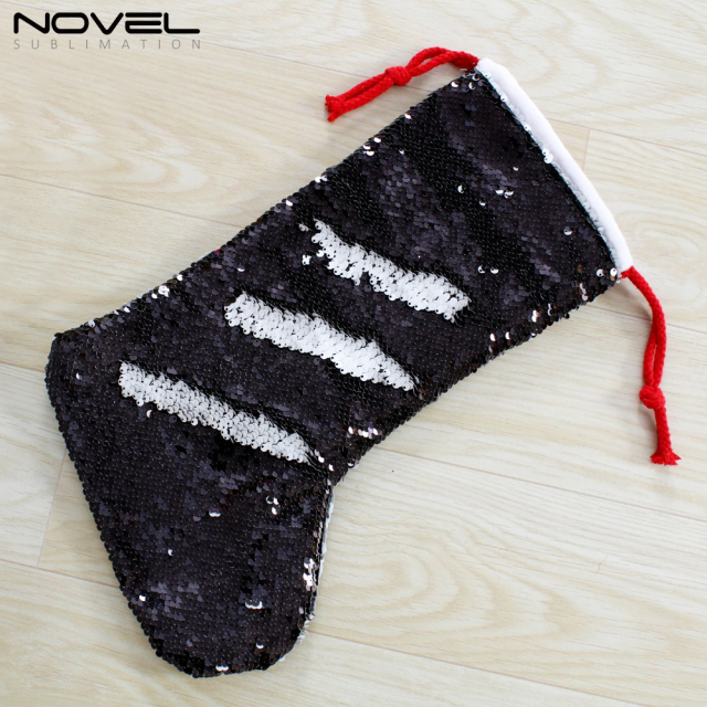 Color Sequin Sublimation Sequins Christmas Sock