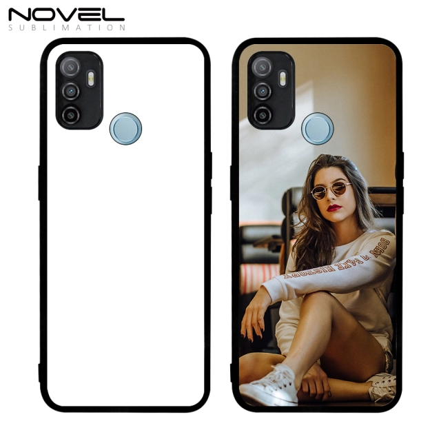 Smooth Sides!!! For Oppo A53/A32 /A53S/ A8 /A31/ A91/A92S / Reno 4Z Sublimation 2D TPU Case Cover With Aluminum Insert DIY Silicone Cell Phone Shell