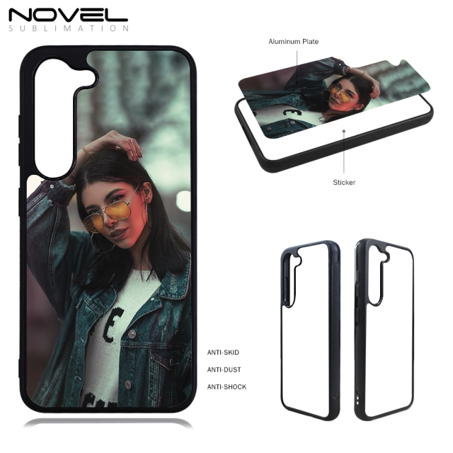 For Samsung S23 Plus 2D TPU Phone Case Customized Phone Shell With Aluminum Sheet For Sublimation Printing