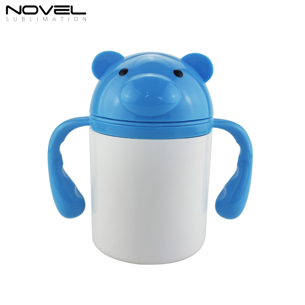 Fashionable sublimation custom design kid water bottle,250ml style