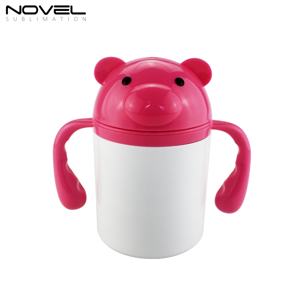 Fashionable sublimation custom design kid water bottle,250ml style