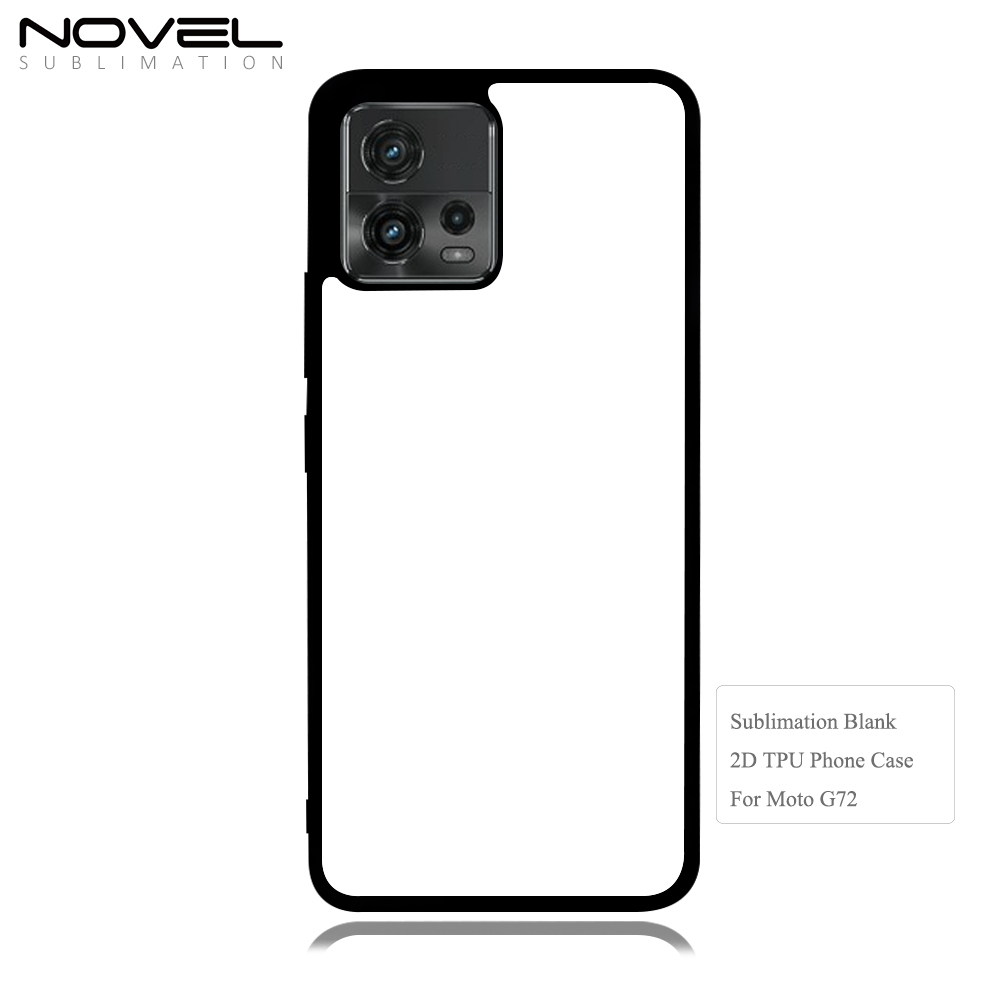 For Motorola Moto G72 5G Customized Sublimation 2D TPU Phone Cover With Metal Insert