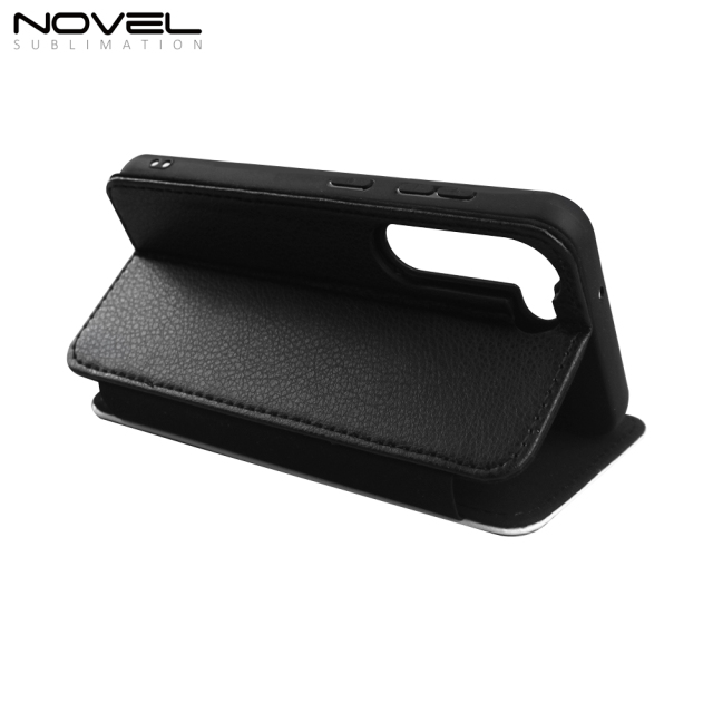 Sublimation Phone Case For Galaxy S23 With Card Slot Custom Designer Luxury Magnetic Leather Flip Phone Cover