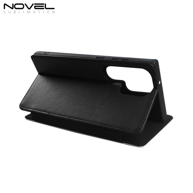 Sublimation Wallet Case For Galaxy S23 Ultra Magnetic PU Leather Flip Phone Cover For Heat Transfer Printing