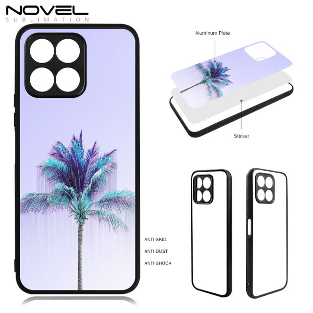 Smooth Sides!!! For Huawei Honor X8 5G Sublimation 2D TPU Cell Phone Case Cover With Aluminum Sheet