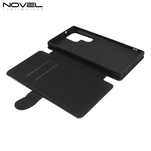 Sublimation Wallet Case For Galaxy S23 Ultra Magnetic PU Leather Flip Phone Cover For Heat Transfer Printing