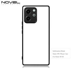 Smooth Sides!!! For Huawei Honor 80 SE Sublimation Phone Case 2D TPU+PC Back DIY Phone Cover With Aluminum Insert