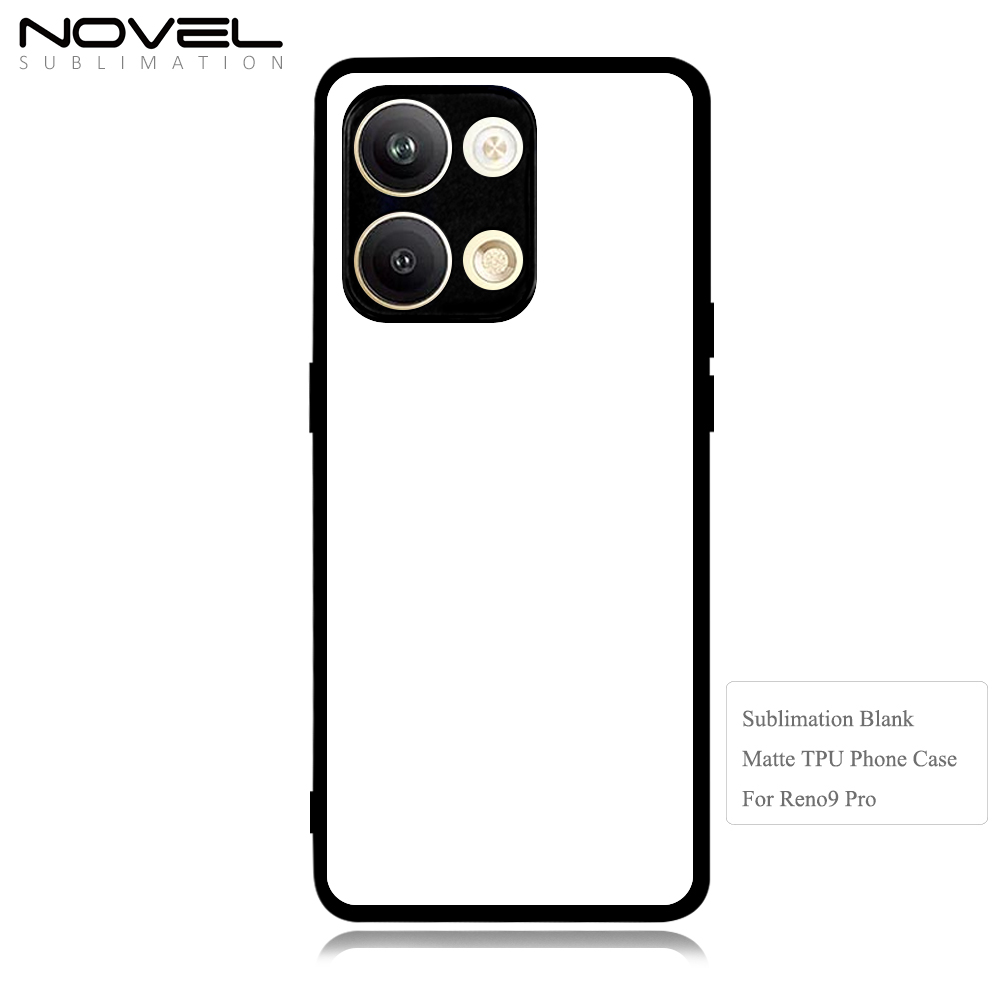Smooth Sides!!! For OPPO Reno Series Reno 9 Pro Sublimation Blank Phone Case 2D TPU Cover With Aluminum Sheet
