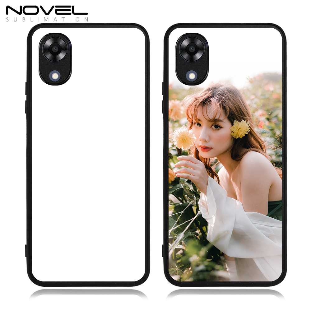 Smooth Sides!!! For Oppo A17K 2D TPU Case Cover With Aluminum Insert Sublimation DIY Silicone Cell Phone Shell