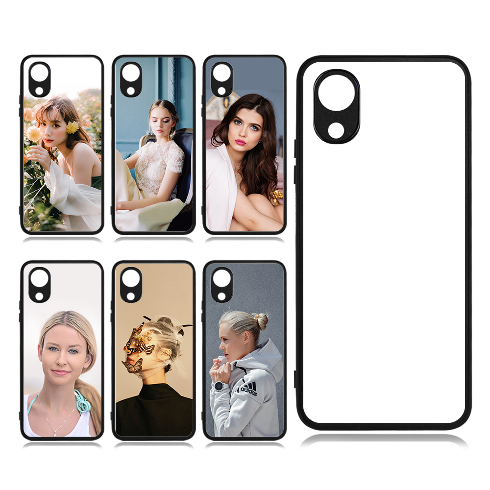 Smooth Sides!!! For Oppo A17K 2D TPU Case Cover With Aluminum Insert Sublimation DIY Silicone Cell Phone Shell