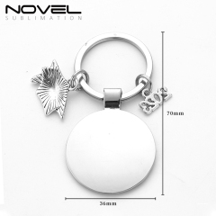 Sublimation Blank Metal Keychain 2023 Graduation Keychains DIY Custom Design Printable Keyring