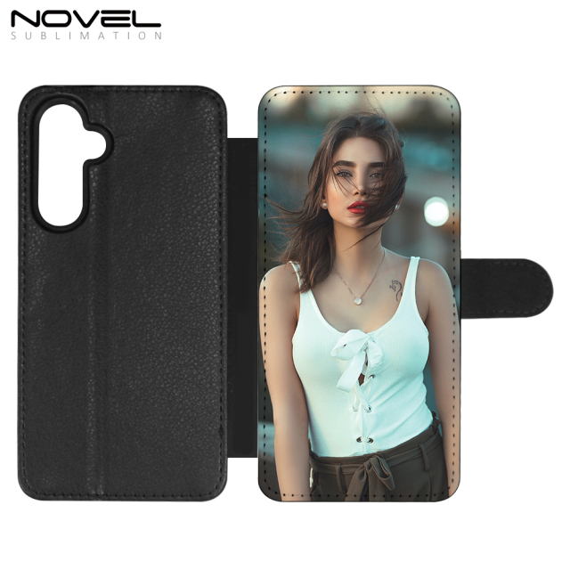 Sublimation Wallet Phone Case for Samsung A54/A34 5G Kickstand Card Holder Slot Magnetic Flip PU Leather Shockproof Case support customization