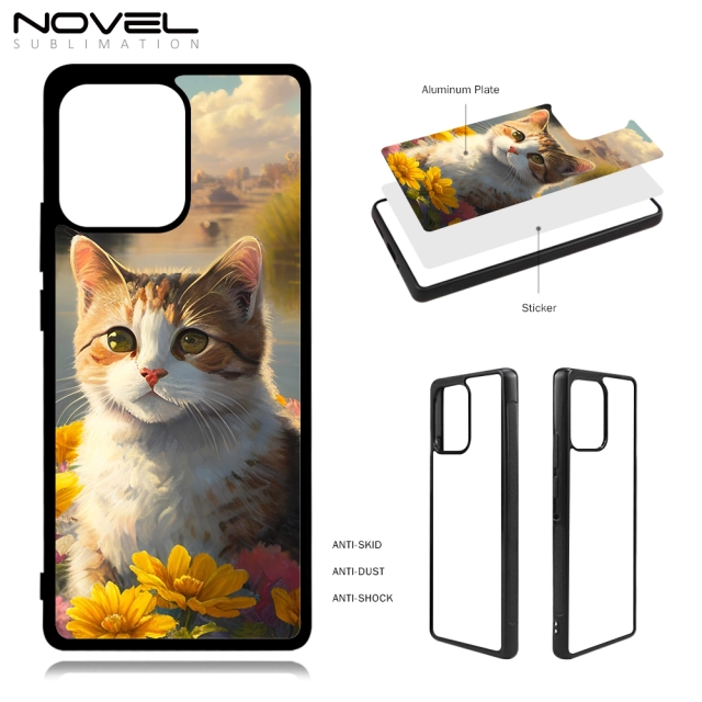 New Arrival Sublimation blank 2D TPU Phone Case for Moto Edge Plus 2023 DIY Shell With Aluminum Sheet