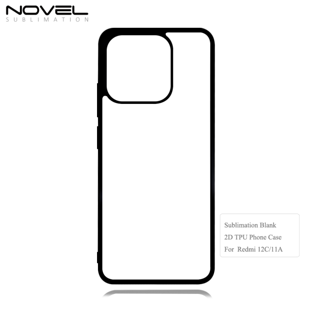 New Arrival Sublimation blank 2D TPU Phone Case for Redmi 12C/11A DIY Shell With Aluminum Sheet