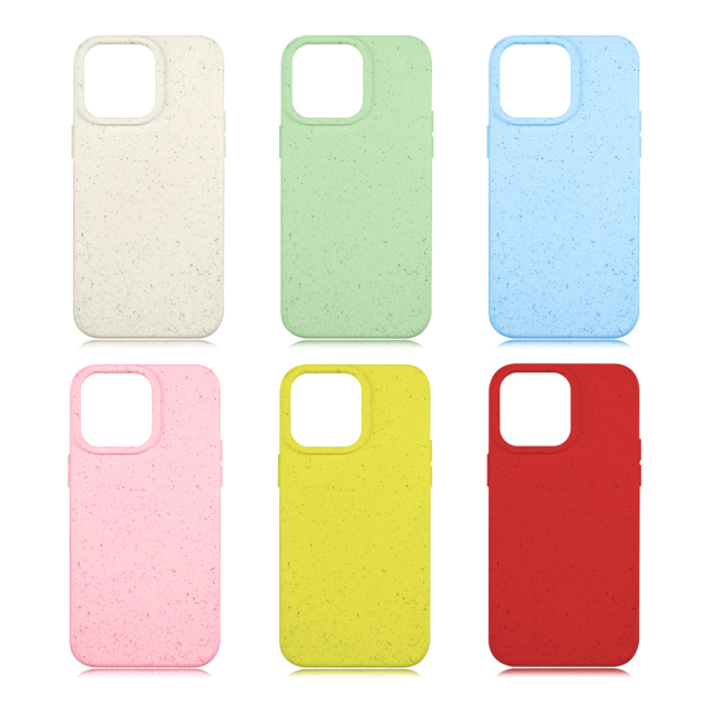 New Arrival For iPhone 14 Series Printable UV Biodegradable Wheat Straw Mobile Phone Cases