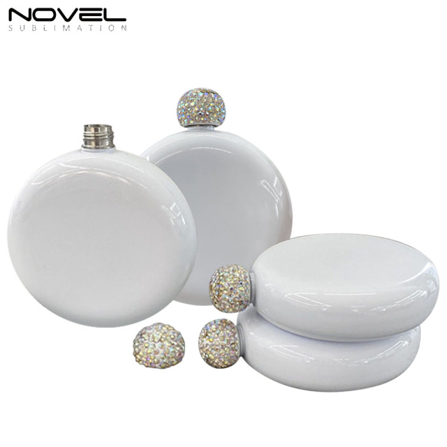 New Arrival Blank White Sublimation Stainless Steel 5oz Hip Flask support Custom Pattern