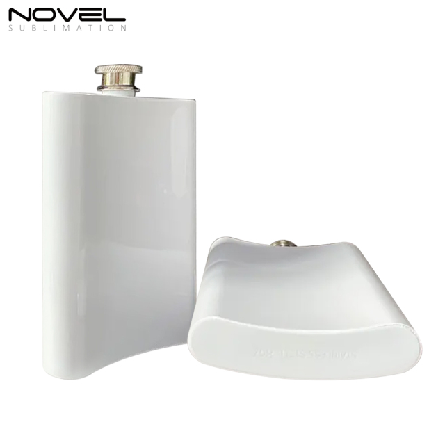 New Arrival Blank White Sublimation Stainless Steel 8oz Hip Flask support Custom Pattern
