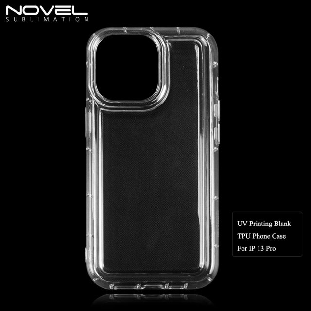 New Arrival Sublimation UV Printing Blank TPU Transparent Phone Case for iPhone 13 Pro DIY Shell