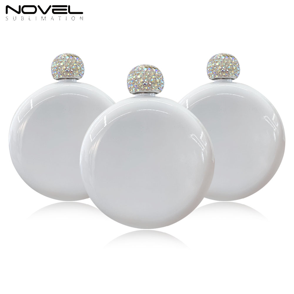 New Arrival Blank White Sublimation Stainless Steel 5oz Hip Flask support Custom Pattern