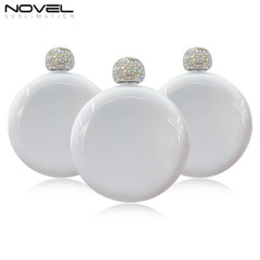 New Arrival Blank White Sublimation Stainless Steel 5oz Hip Flask support Custom Pattern