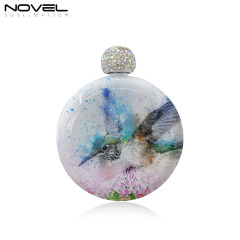 New Arrival Blank White Sublimation Stainless Steel 5oz Hip Flask support Custom Pattern