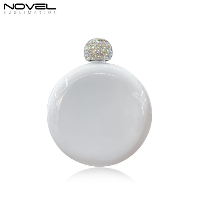 New Arrival Blank White Sublimation Stainless Steel 5oz Hip Flask support Custom Pattern