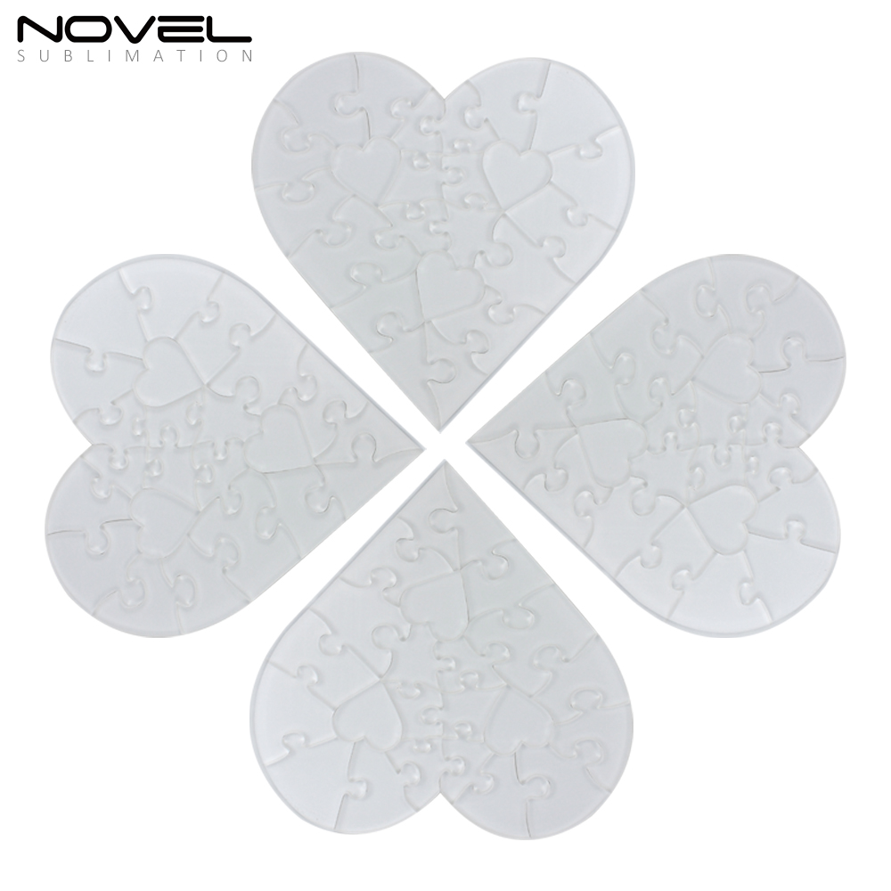 Sublimation Blank Acrylic Puzzle Jigsaw- Retangle/ Heart/ Square